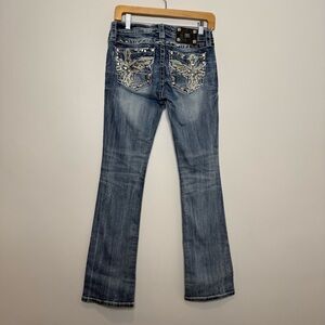 Miss Me women's size 27 signature slim boot Y2K Rocket pockets Bling Low Rise